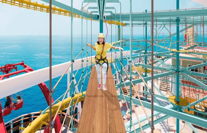 msc-world-america-high trail ropes course